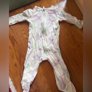 Levi's Cream Star Pattern Footie 9M